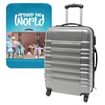 Ensemble Valise 64 x 45 x 28 cm avec Housse de Protection 'Around The World', Multicolore, Valises à 4 Roues et avec Housse de Protection