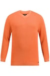 JP 1880 Hommes Grandes Tailles L-8XL Pull à col V et délavage Stonewashed Rouge Orange XXL 813570525-XXL