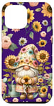 iPhone 15 Pro Max Purple Sunflower Accessories For Gnome Lover Cute Flower Case