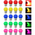 Ampoule led Ampoules led de couleur B22 3W équivalent à 30W 240LM Ampoules à baïonnette B22 Ampoules led de couleur Guirlande lumineuse multicolore