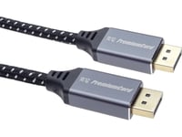 Premiumcord Displayport 1.4 Kabel Anslutningskabel, Metall Och Guldpläterade Kontakter, 3M