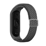 Klokkereim av nylon for Xiaomi Mi Band 3/4/5/6/7/NFC Grå