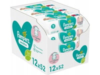 Pampers Sensitive 81687211, Våtservetter För Baby, Dermatologiskt Testad, Allergivänlig, Neutralt Ph, Utan Parfym