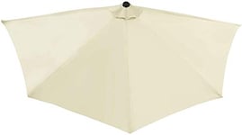 Megashopitalia Top Toile de Rechange pour Parasol Croissant, Couleur écrou, 270 cm, écru, 270cm