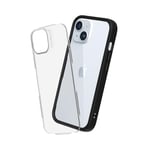 RhinoShield Coque Compatible avec [iPhone 15] | Mod NX - Protection Fine Personnalisable avec Technologie d'absorption des Chocs [sans BPA] - Noir