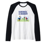 Laurel & Hardy Comic Book Golf Sketch Raglan Baseball Tee