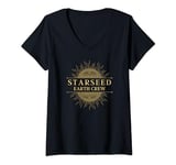 Womens Starseed Earth Crew New Age Lightworker V-Neck T-Shirt