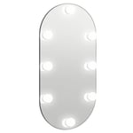 Peili LED-valoilla 80x40 cm lasi soikea