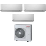 Trial split inverter air conditioner series seiya 7+7+7 ras-3m26u2avg-e r-32 wi-fi optional 7000+7000 - Toshiba