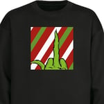 Sweatshirt för Vuxen | Klassisk Collegetröja Grinch svart M