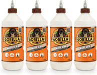 4x Gorilla Wood Glue Indoor Outdoor Water Resistant Strong Bond Adhesive 1L