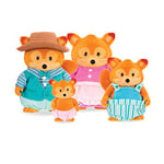 Li'l Woodzeez - Famille de Renards Ensemble - Tippytail Foxes avec Livre - Ensemble de 5 Pieces Figurines d'animaux Miniatures - Jouets familiaux et Livres pour Enfants, 3 Ans +