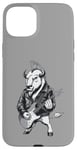 Coque pour iPhone 15 Plus Heavy Metal Bison Hard Rock Buffalo Electric Guitar