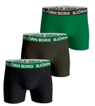 Björn Borg Boxershorts 3-pack Black/Green/Green S