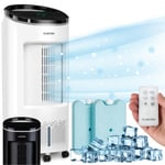 Portable Air Cooler Humidifier Portable Air Conditioner Air Purifier 7L White