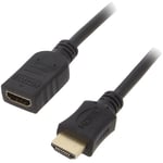 Cable hdmi 2.0 femelle.HDMI male 1.8m noir