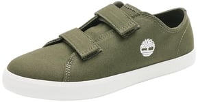 Timberland Homme Newport Bay Hook & Loop (Youth) Basket, DK GRN CNVS, 34 EU