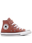 Converse Kids Girls Seasonal Color Canvas Hi Trainers - Light Brown, Beige, Size 11 Younger