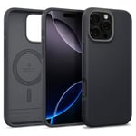 Caseology Nano Pop Mag Coque pour iPhone 16 Pro Max[Matériau Souple et sans poussière] Protection magnétique Contre Les Chutes de qualité Militaire Motifs de poignée latérale -Black Sesame