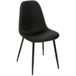 Chaise Nokas - Pied en métal - 86 x 45 x 51 - Noir