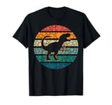 Retro T-Rex Dinosaur Silhouette with Dot Art T-Shirt