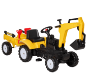 HOMCOM Kids Pedal Go Kart Children Ride On Digger Tractor Toy Car For 3-6 Years