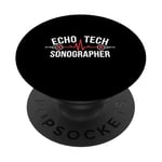 Sonographer Echo Tech Heartbeat Cardiac Week Gift Idea PopSockets Adhesive PopGrip