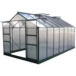 Serre jardin polycarbonate Dahlia Vert Sapin 13,29 m²