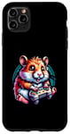 Coque pour iPhone 11 Pro Max Hamster Joueur À La Manette