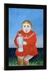 kunst für alle 'Image encadrée de Henri J.F. Rousseau The Girl with A Doll, c.1905 Impression d'art dans Le Cadre de Haute qualité Photos Fait Main, 40 x 60 cm Noir Mat