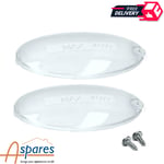 2X  Oval Light Lense Cover FALCON RANGEMASTER 110 120 100 Cooker Hood Extractor