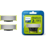 REMAKE Philips OneBlade ersättningsblad 2-pack passar alla OneBlade-handtag (modell QP220/50)