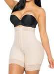 YIANNA Culotte Gainante Femme Ventre Plat Invisible Short Gainant Gaine Amincissante Body Sculptant Shapewear Post Accouchement Sans Bretelle Shaper Beige 2XL 7272