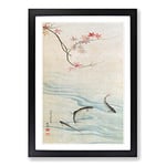 Big Box Art Fish in The Autumn by Maruyama Okyo Framed Wall Art Picture Print Ready to Hang, Black A2 (62 x 45 cm)