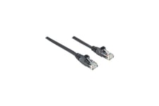 Intellinet Network Patch Cable, Cat6, 2m, Black, CCA, U/UTP, PVC, RJ45, Gold Plated Contacts, Snagless, Booted, Lifetime Warranty, Polybag - patchkabel - 2 m - sort