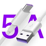 5A Fast Charge Cable USB-C Type-C Kabel Vit