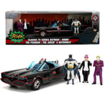 BATMOBILE 1966 WITH FIGURE BATMAN, ROBIN, THE PENGUIN, THE JOKER 1:24 Jada Toys