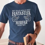 Morfar T-shirt i Navy blå , fantastisk Morfar ser ut L