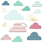 Stickers Repositionnables Nuages Multicolores et Miroirs