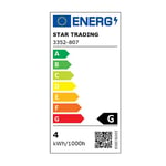 Star Trading LED-Lampa E27Glob 95mm Klar3,6W 300lmDimbarStar