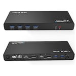 WAVLINK USB 3.0 Universal Laptop Docking Station,USB C to 5K/ Dual 4K @60Hz Video Outputs Dual Monitor for Windows and Mac,(2 HDMI & 2 DP, Gigabit Ethernet, 6 USB 3.0,Audio)