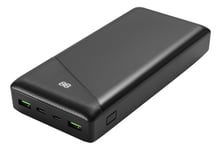 DELTACO varavirtalähde, 30 000 mAh, 1x USB-C, 2x USB-A, pikalataus