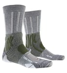 X-SOCKS Trek Path Chaussette Mixte Adulte, Dolomite Grey/Forest Green, XL (Taille Fabricant : 45-47)