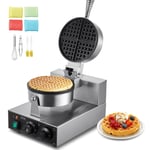 VEVOR Gaufrier Commercial Appareil à Gaufre Ronde 1230 W Antiadhésif Boulangerie