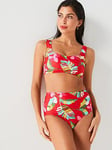 Everyday Mix &amp; Match Scoop Neck Bikini Top - Bright Print, Bright Print, Size 10, Women