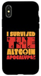 Coque pour iPhone X/XS J'ai survécu au portefeuille Altcoin Apocalypse Crypto Altcoins