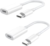 Adaptateur Lightning Vers Usb C Pour Iphone 15 Pro Max/15 Pro/15 Plus, 2 Pcs Adaptateur De Chargeur Type C Supportant La Charge Rapide 35w, Connecteur Lightning Non Compatible Avec L'audio O.[V337]