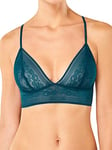 Sloggi Womens Zero Lace Bralette Bra - Green material_polyamide - Size Small