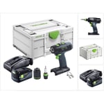 T 18+3 Basic Perceuse-visseuse sans fil 18 v 50 Nm Brushless + 1x batterie 5,0 Ah + chargeur + Systainer - Festool