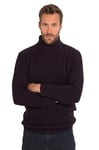 JP 1880 Pull à col roulé, mélange de Laine, Motif torsadé à l'avant Sweater, Cassis, 3XL Homme